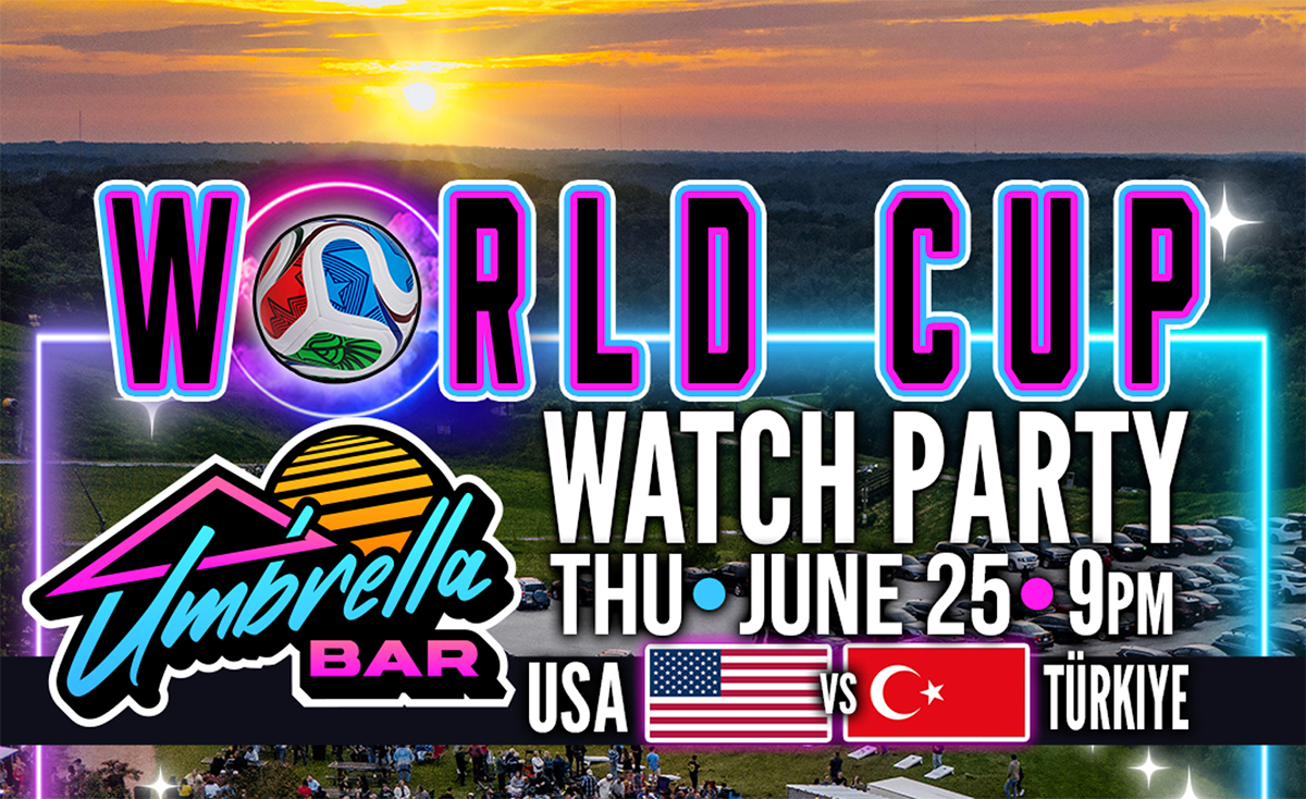 Fans gathering at Umbrella Bar to watch Team USA World Cup soccer match